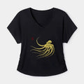 Kyoto-Lion Retro Octopus Japanese Modal Dolman Sleeve T-Shirt