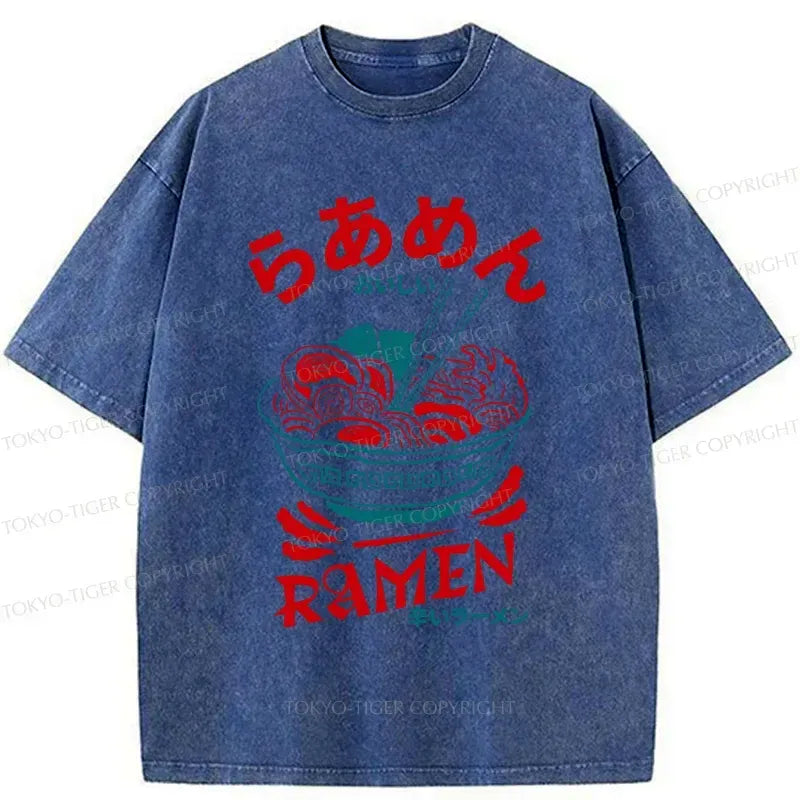 Japanese Vintage Washed T-Shirt for Daily Wear