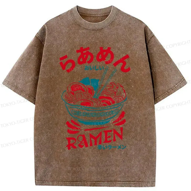 Japanese Vintage Washed T-Shirt for Daily Wear