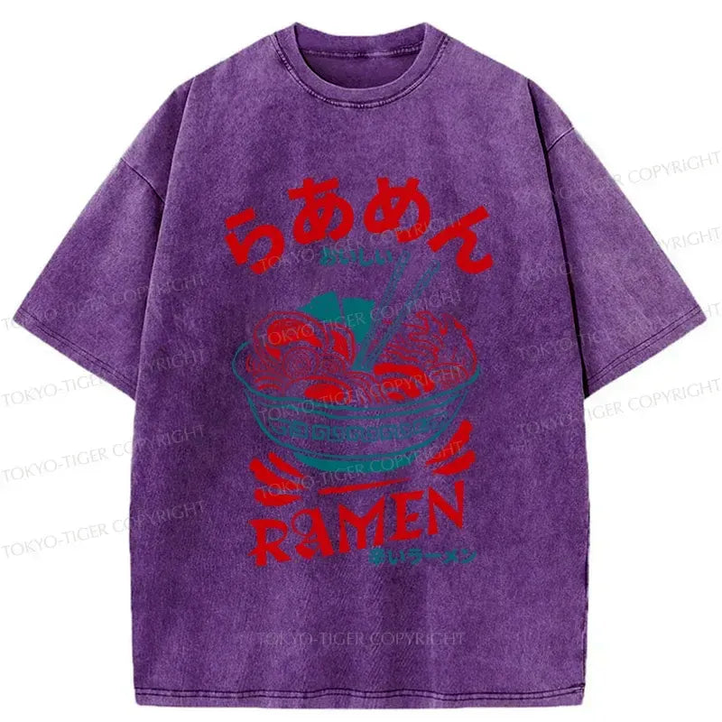 Japanese Vintage Washed T-Shirt for Daily Wear