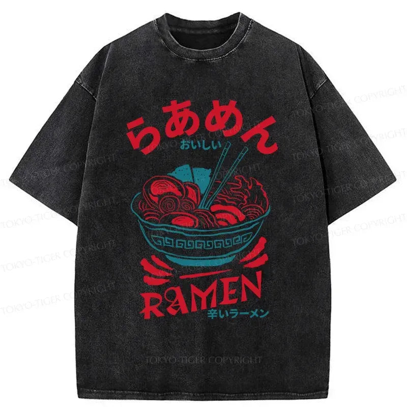 Kyoto-Lion Spicy Ramen Washed T-Shirt