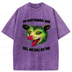 Kyoto-Lion Washed T-Shirt for Streetwear on Sale