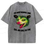 Kyoto-Lion Psychedelic Possum Washed T-Shirt