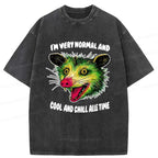 Kyoto-Lion Washed T-Shirt for Streetwear on Sale