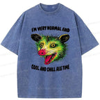 Kyoto-Lion Washed T-Shirt for Streetwear on Sale