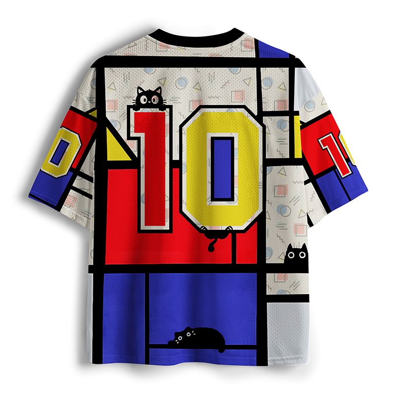 Breathable Cat Mesh Jersey for Gym