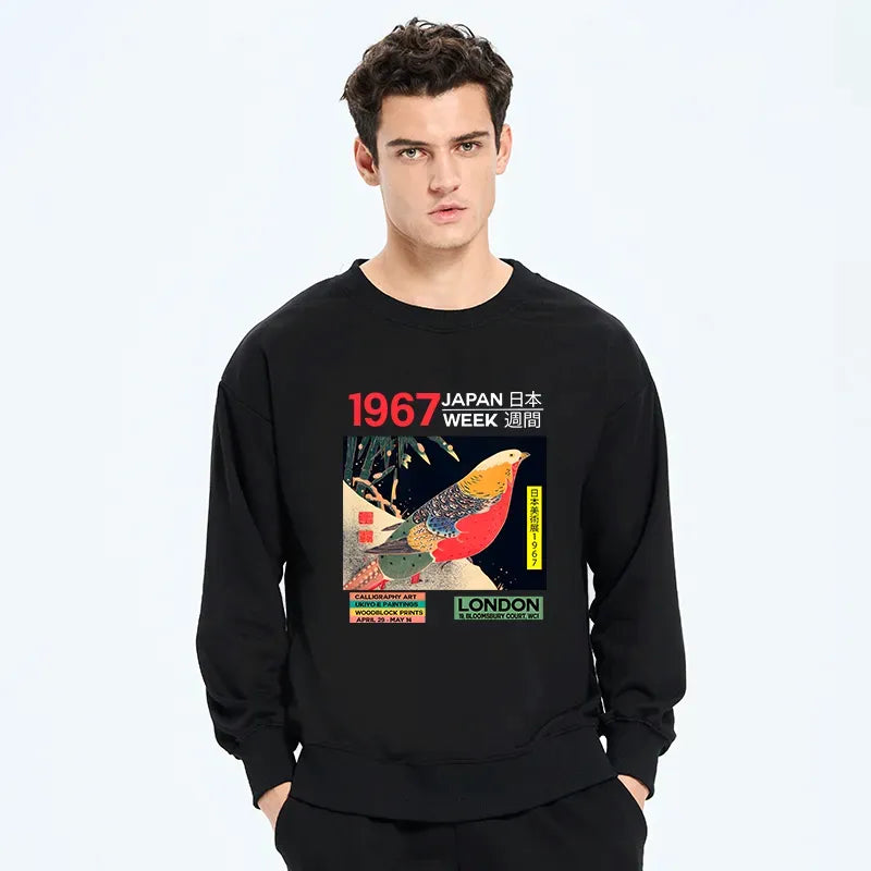 Japanese art sweatshirt for men