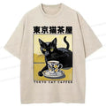 Kyoto-Lion Japanese Cat Cafe Washed T-Shirt