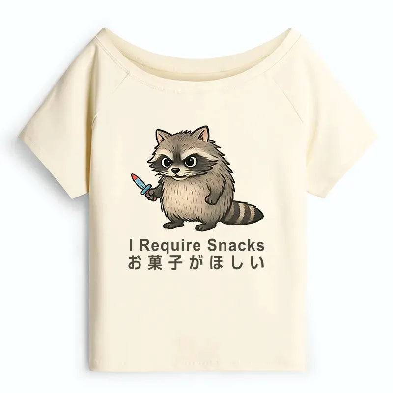 Funny Off Shoulder T-Shirt for Daily Wear