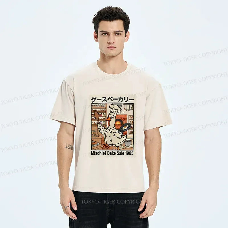 Japanese Washed T-Shirt for Daily Wear