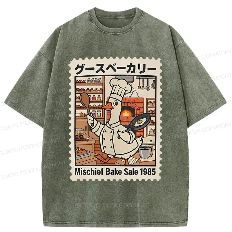 Kyoto-Lion Stupid Goose Chef Washed T-Shirt