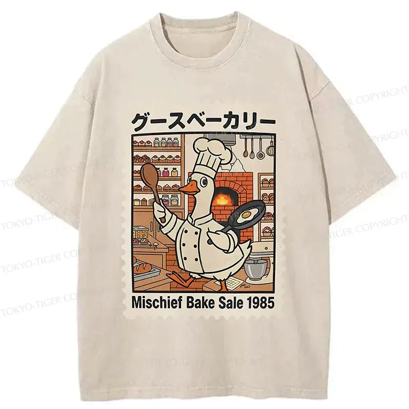Kyoto-Lion Stupid Goose Chef Washed T-Shirt