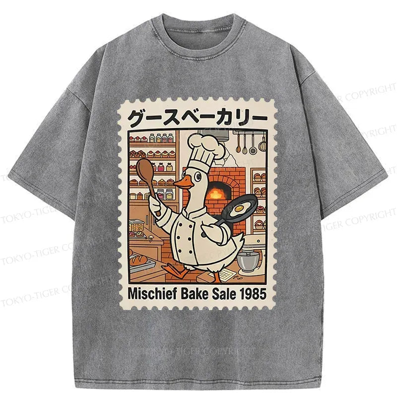 Japanese Washed T-Shirt for Daily Wear