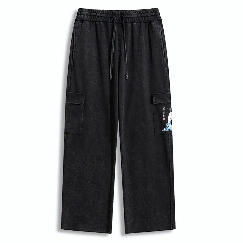 Kyoto-Lion Keep Calm Penguin Washed Utility Sweatpants
