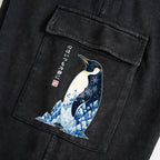 Kyoto-Lion Keep Calm Penguin Washed Utility Sweatpants