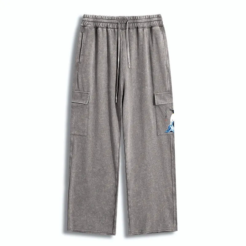 Kyoto-Lion Keep Calm Penguin Washed Utility Sweatpants