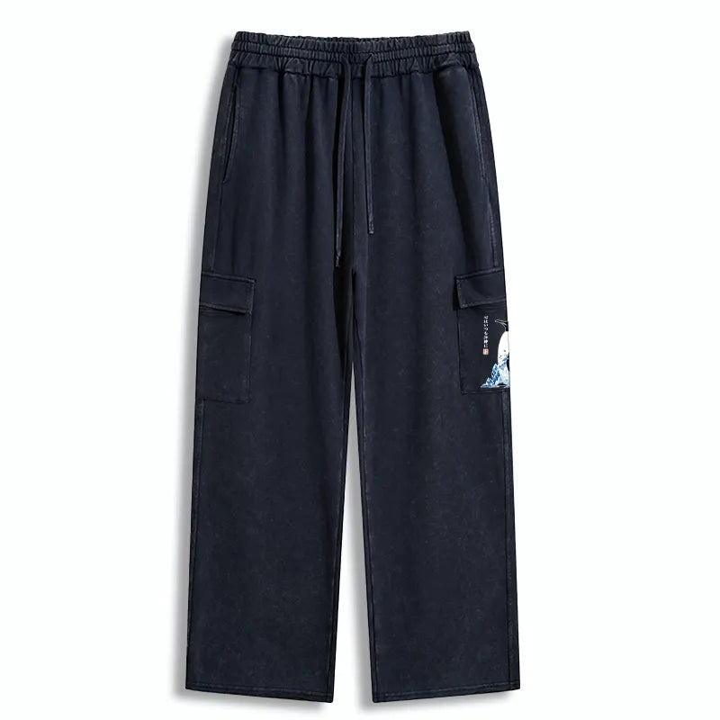 Kyoto-Lion Keep Calm Penguin Washed Utility Sweatpants