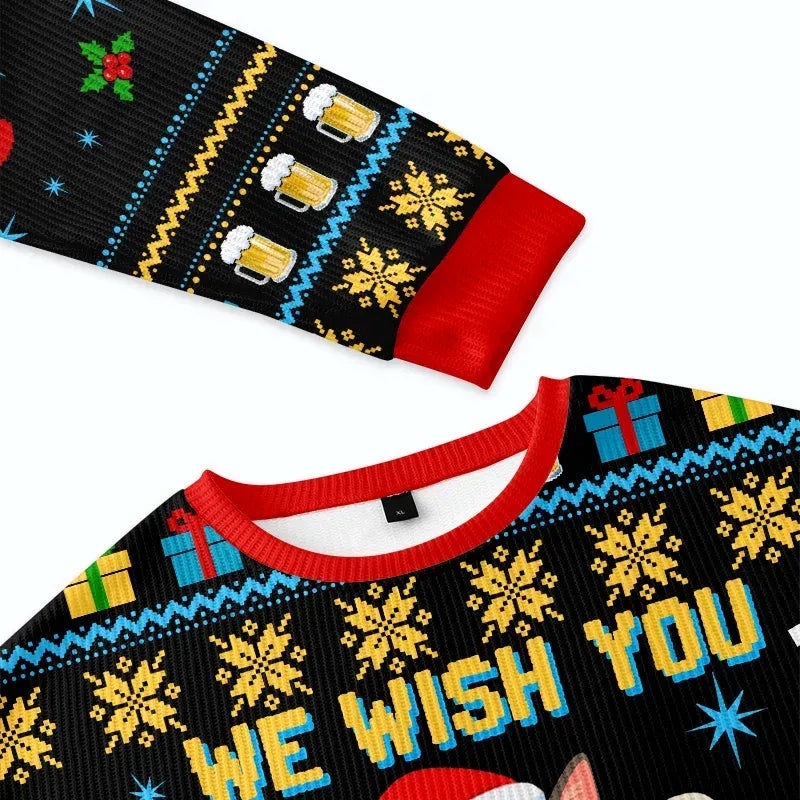 cute cat christmas ugly sweatshirt