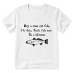 Kyoto-Lion Man Eat Fish Meme V-Neck Classic T-Shirt