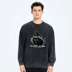 Black Cat Vintage Sweatshirt Trendy Gift
