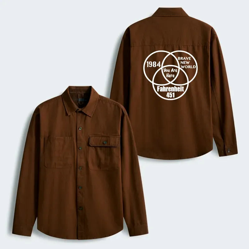 Kyoto-Lion Multidimensional Thinking And Rebellion Men's Corduroy Work Jacket