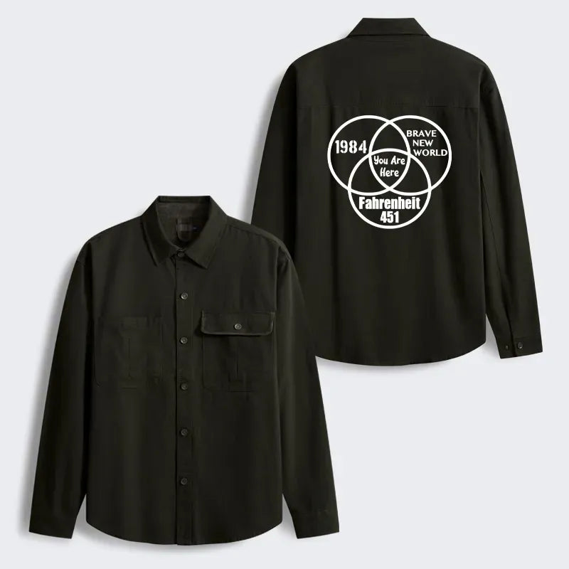Kyoto-Lion Multidimensional Thinking And Rebellion Men's Corduroy Work Jacket