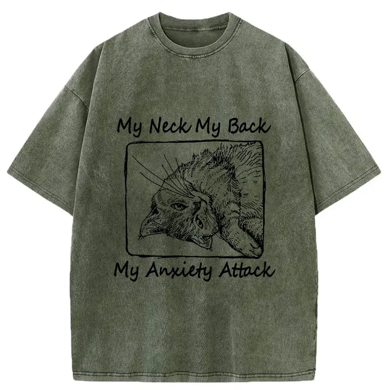 Kyoto-Lion Cat That Has Lost All Will To Live Washed T-Shirt