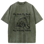 Kyoto-Lion Cat That Has Lost All Will To Live Washed T-Shirt