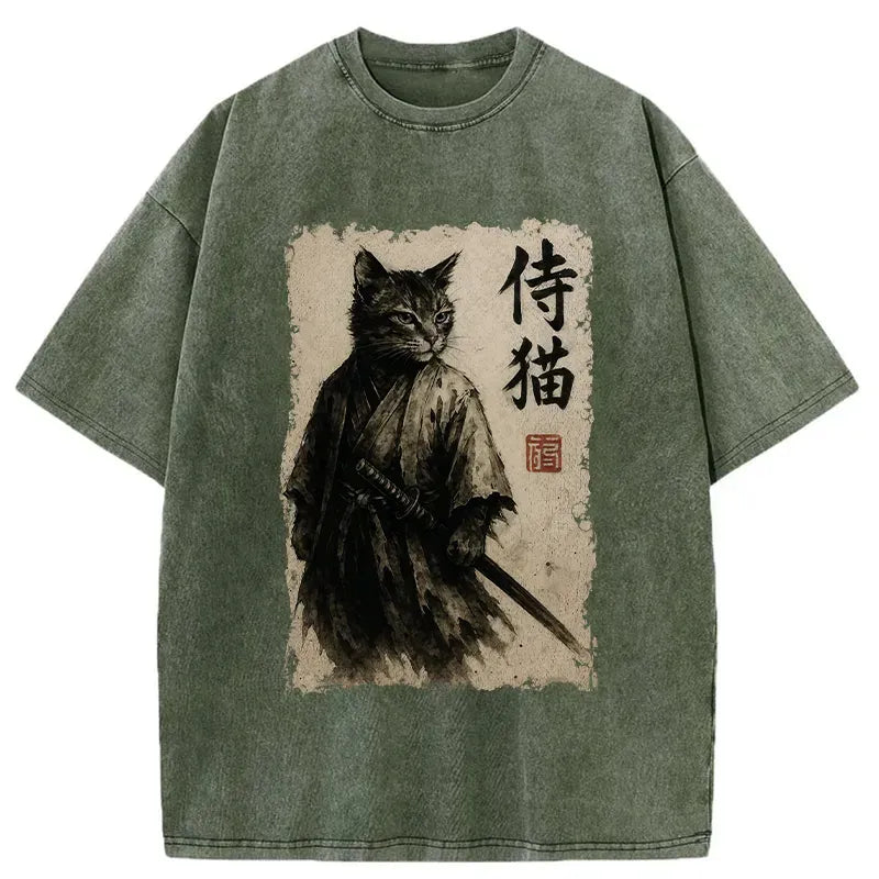 Trendy Japanese Cat T-Shirt for Summer
