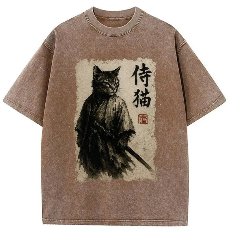 Trendy Japanese Cat T-Shirt for Summer