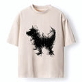 free shipping Japanese vintage dog t-shirt