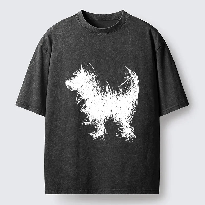 Kyoto Lion expressive line art tee for streetwear