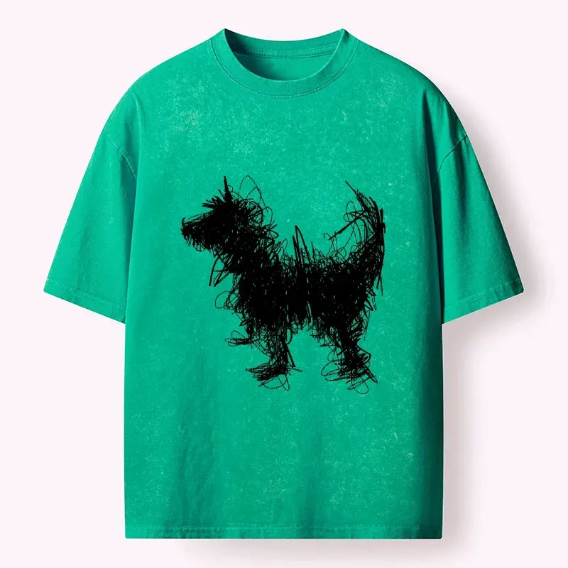 Kyoto Lion expressive line art tee for streetwear