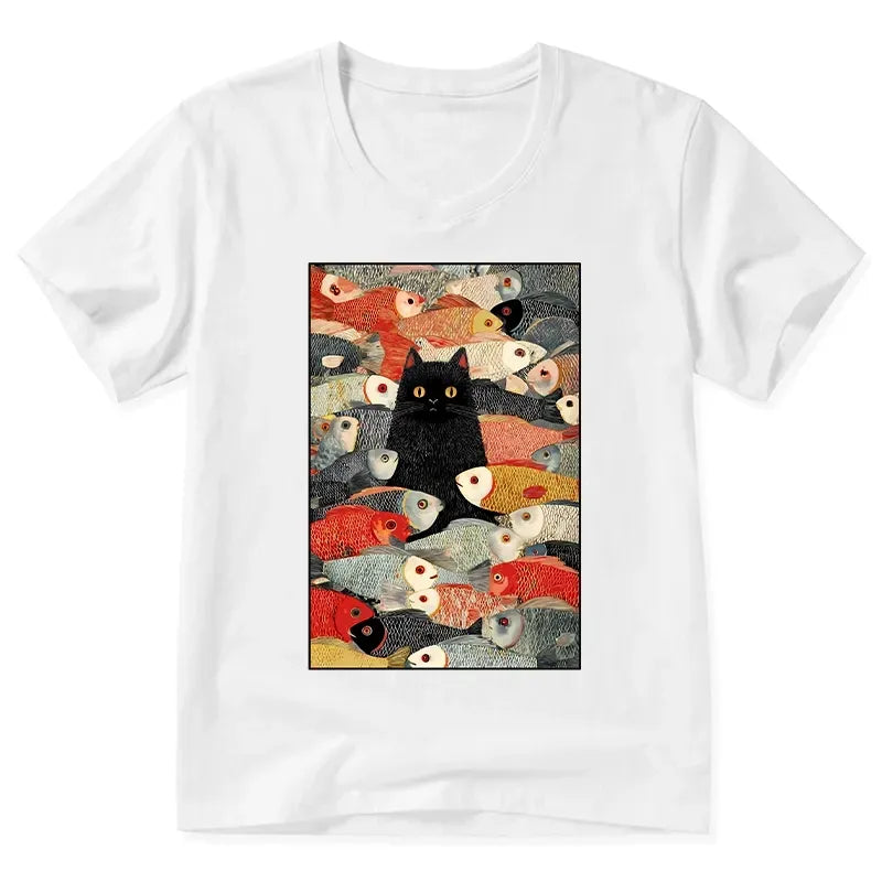 Ukiyo-e Fish V-Neck Tee Best Seller