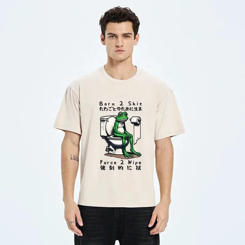 Kyoto-Lion Melancholy Frog Washed T-Shirt