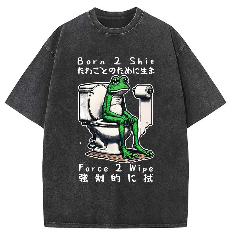 Kyoto-Lion Melancholy Frog Washed T-Shirt