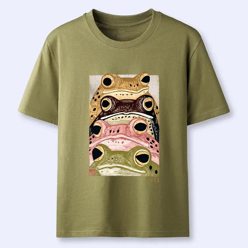 frog art t-shirt for daily wear