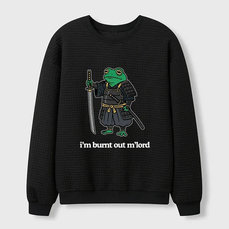 Kyoto-Lion Tired Frog Waffle Sweatshirt