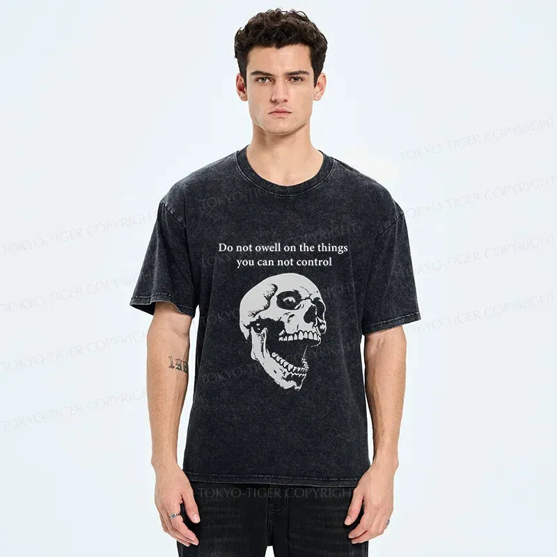 Vintage Washed Skull T-Shirt for Summer