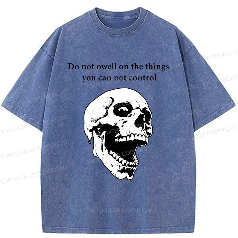 Vintage Washed Skull T-Shirt for Summer