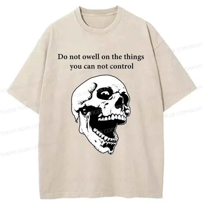 Kyoto-Lion Warning From The Skull Washed T-Shirt