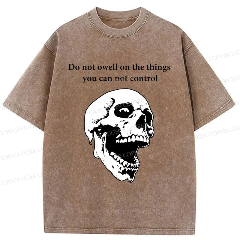 Vintage Washed Skull T-Shirt for Summer