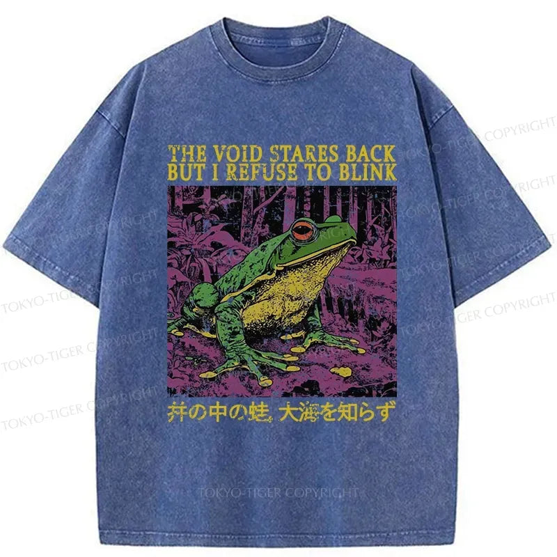 Kyoto-Lion The Void Stares I Refuse To Blink Washed T-Shirt