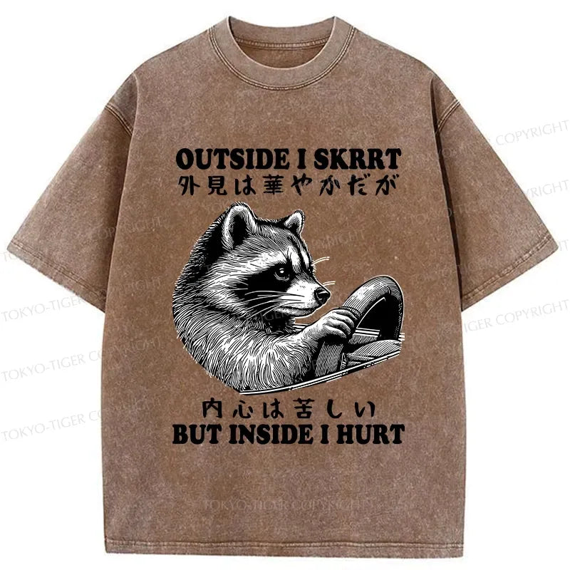 Trendy Japanese Streetwear Washed Tee for Summer