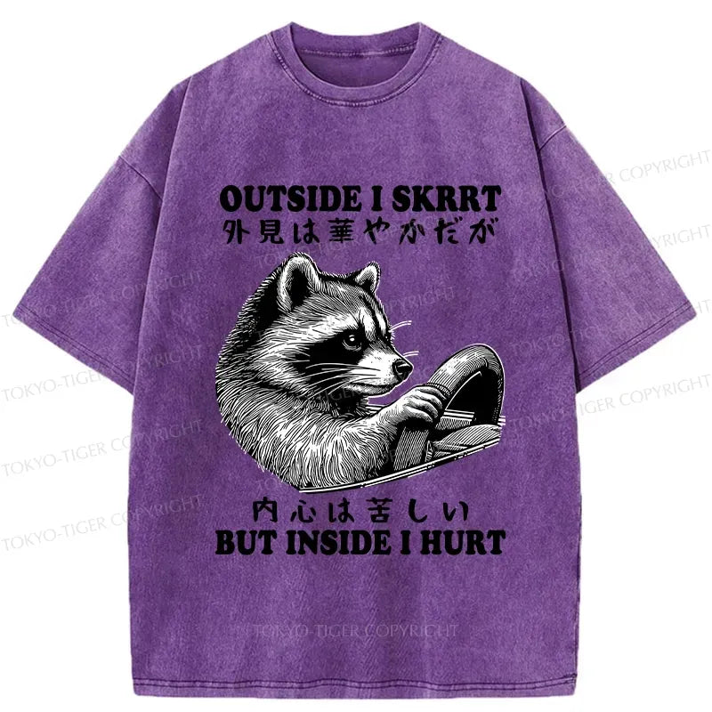 Trendy Japanese Streetwear Washed Tee for Summer