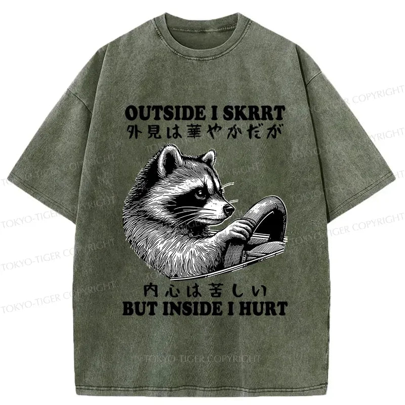 Japanese Vintage Washed T-Shirt for Daily Wear
