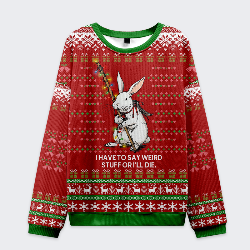 Japanese rabbit Christmas ugly sweatshirt for gift