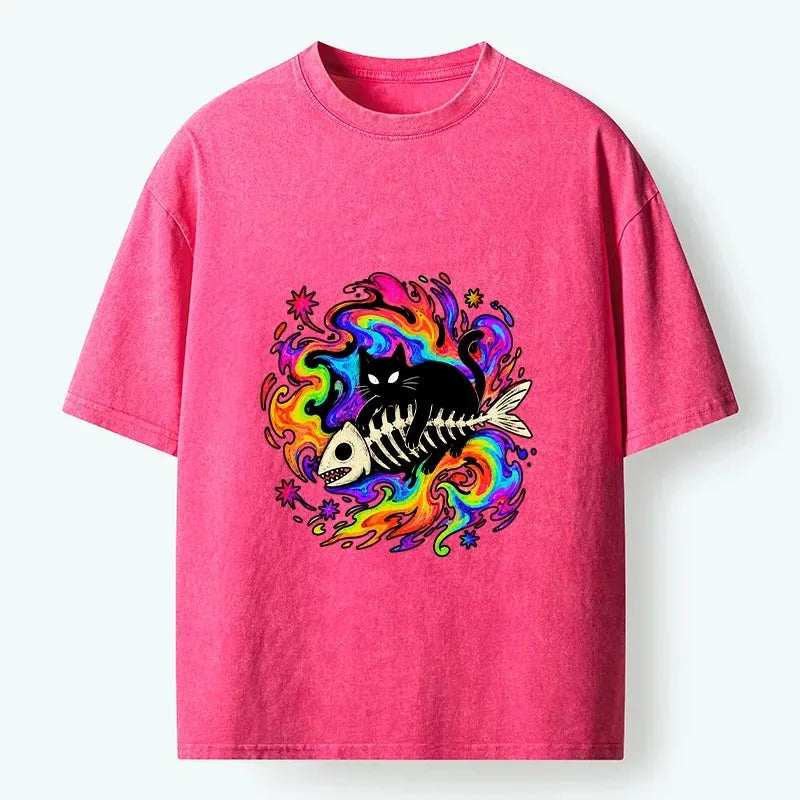 Japanese Cat Fish Washed T-Shirt