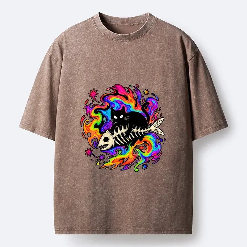 Cat Fish Washed T-Shirt Deal