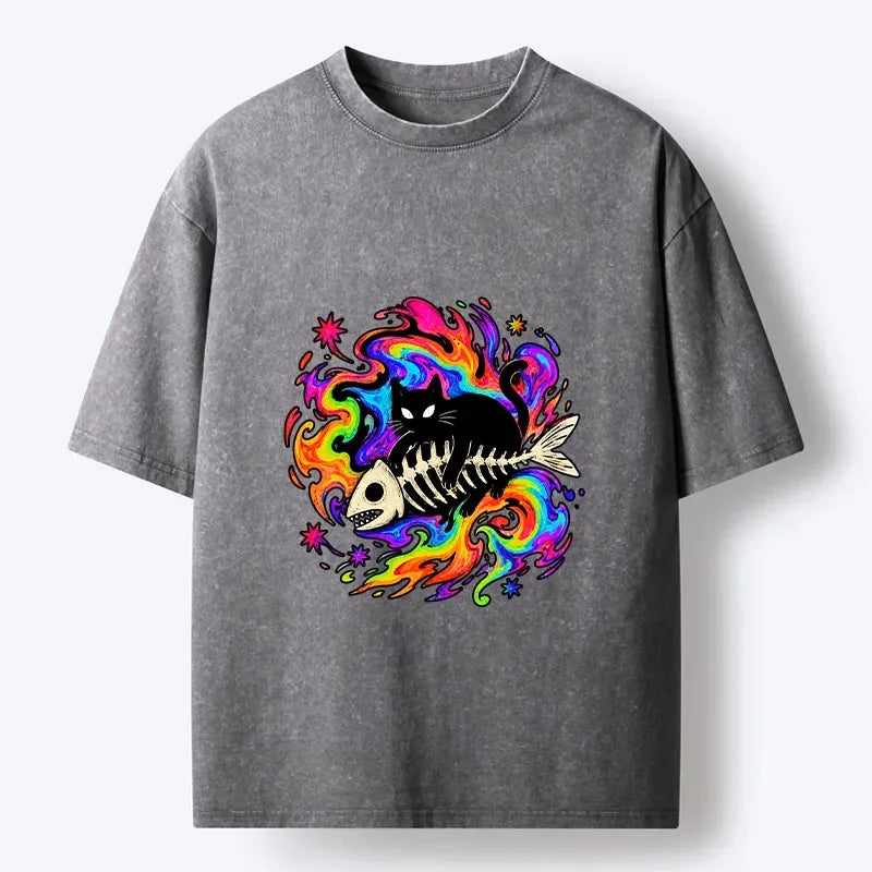 Cat Fish Washed T-Shirt Deal